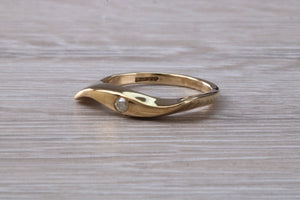 Unusual Diamond set Yellow Gold Ring