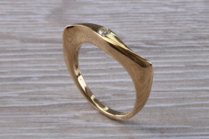 Unusual Diamond set Yellow Gold Ring