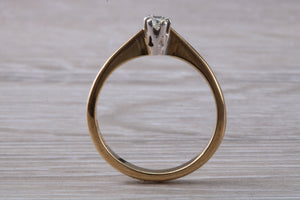 Dainty Natural Diamond set Yellow Gold Ring