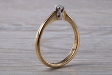 Load image into Gallery viewer, Dainty Natural Diamond set Yellow Gold Ring