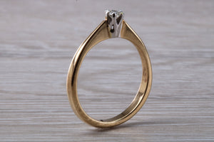 Dainty Natural Diamond set Yellow Gold Ring