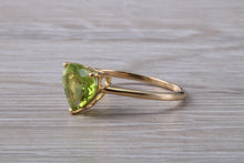 Load image into Gallery viewer, Heart Shape Peridot set Yellow Gold Ring
