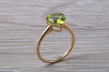 Load image into Gallery viewer, Heart Shape Peridot set Yellow Gold Ring