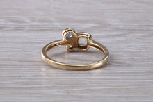 Load image into Gallery viewer, Multi gemstone set ring, 9ct yellow gold and set with bluse sapphire, green sapphire and yellow sapphireand diamonds