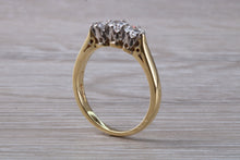 Load image into Gallery viewer, Traditional Half carat Diamond Trilogy set Two Tone Gold Ring