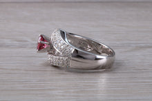 Load image into Gallery viewer, Very Dressy Pink Tourmaline and Diamond Encrusted Ring