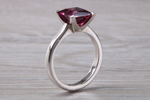 Load image into Gallery viewer, 2.74 carat Square cut Pink Tourmaline set 18ct Gold Ring