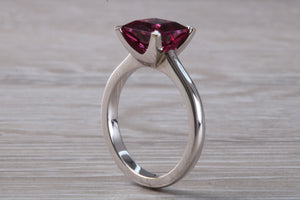 2.74 carat Square cut Pink Tourmaline set 18ct Gold Ring