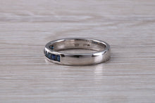 Load image into Gallery viewer, Simple Blue Sapphire Eternity Ring