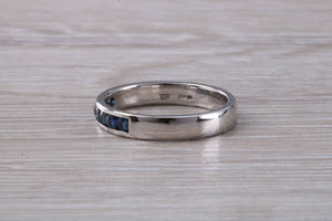 Simple Blue Sapphire Eternity Ring