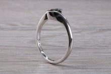 Load image into Gallery viewer, Oval cut Green Sapphire Crossover Ring