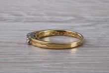 Load image into Gallery viewer, Petite Diamond Trilogy set Yellow and White Gold Ring