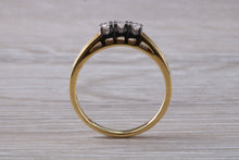 Load image into Gallery viewer, Petite Diamond Trilogy set Yellow and White Gold Ring