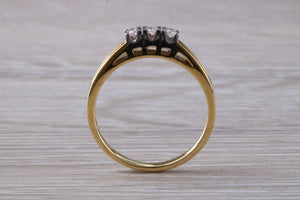 Petite Diamond Trilogy set Yellow and White Gold Ring