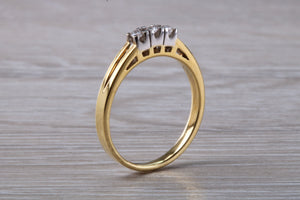 Petite Diamond Trilogy set Yellow and White Gold Ring