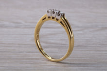 Load image into Gallery viewer, Petite Diamond Trilogy set Yellow and White Gold Ring