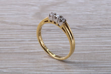 Load image into Gallery viewer, Petite Diamond Trilogy set Yellow and White Gold Ring