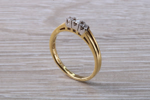 Petite Diamond Trilogy set Yellow and White Gold Ring