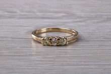 Load image into Gallery viewer, Petite Diamond Trilogy set Yellow Gold Ring