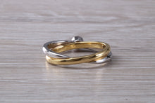 Load image into Gallery viewer, Wrap Over Two Tone 18ct Gold Diamond set Ring