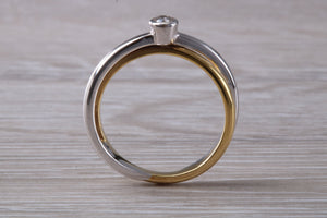 Wrap Over Two Tone 18ct Gold Diamond set Ring