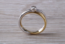 Load image into Gallery viewer, Wrap Over Two Tone 18ct Gold Diamond set Ring