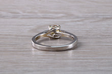 Load image into Gallery viewer, Half carat Yellow Sapphire set White Gold Solitaire