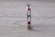 Load image into Gallery viewer, Circle set Ruby and Diamond Eternity Ring