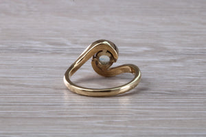 Opal set Yellow Gold Twist Shank Ring
