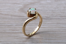 Load image into Gallery viewer, Opal set Yellow Gold Twist Shank Ring