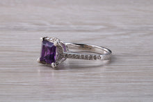 Load image into Gallery viewer, 2.50ct Dressy Amethyst and Diamond set 18ct White Gold Ring