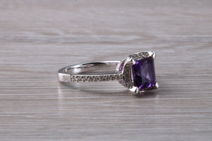 2.50ct Dressy Amethyst and Diamond set 18ct White Gold Ring
