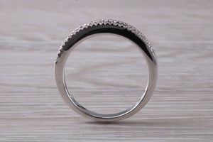 Beautiful Blue Sapphire and Diamond set Eternity Ring