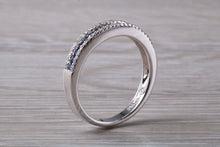 Load image into Gallery viewer, Beautiful Blue Sapphire and Diamond set Eternity Ring