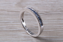 Load image into Gallery viewer, Beautiful Blue Sapphire and Diamond set Eternity Ring