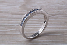 Load image into Gallery viewer, Beautiful Blue Sapphire and Diamond set Eternity Ring