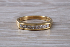 Traditional Half carat Square Princess cut Diamond set Eternity Ring