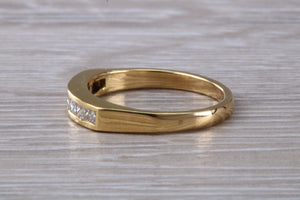 Traditional Half carat Square Princess cut Diamond set Eternity Ring