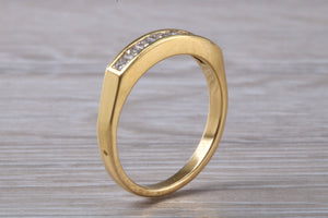 Traditional Half carat Square Princess cut Diamond set Eternity Ring