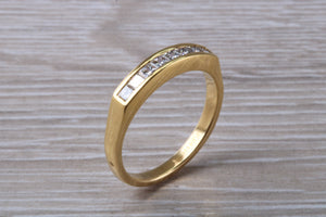 Traditional Half carat Square Princess cut Diamond set Eternity Ring