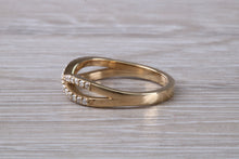 Load image into Gallery viewer, Diamond Crossover set 18ct Yellow Gold Ring