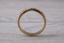 Load image into Gallery viewer, Diamond Crossover set 18ct Yellow Gold Ring
