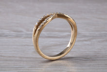 Load image into Gallery viewer, Diamond Crossover set 18ct Yellow Gold Ring