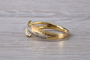 18ct Rose gold Diamond set band with a hammered matt finish, very unusual design, just the perfect dress or statement ring