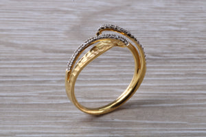 18ct Rose gold Diamond set band with a hammered matt finish, very unusual design, just the perfect dress or statement ring