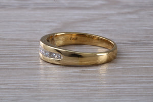 Traditional Princess cut Diamond set 18ct Gold Eternity Ring