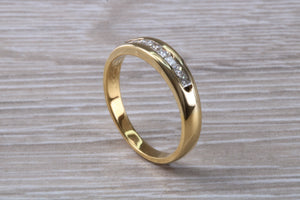 Traditional Princess cut Diamond set 18ct Gold Eternity Ring