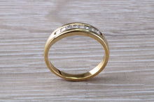 Load image into Gallery viewer, Traditional Princess cut Diamond set 18ct Gold Eternity Ring