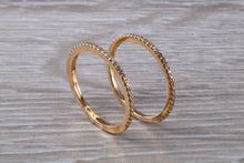 Load image into Gallery viewer, Matching set of Two 18ct Rose Gold Diamond set Bands