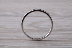 Dainty Diamond set band 18ct White Gold Band